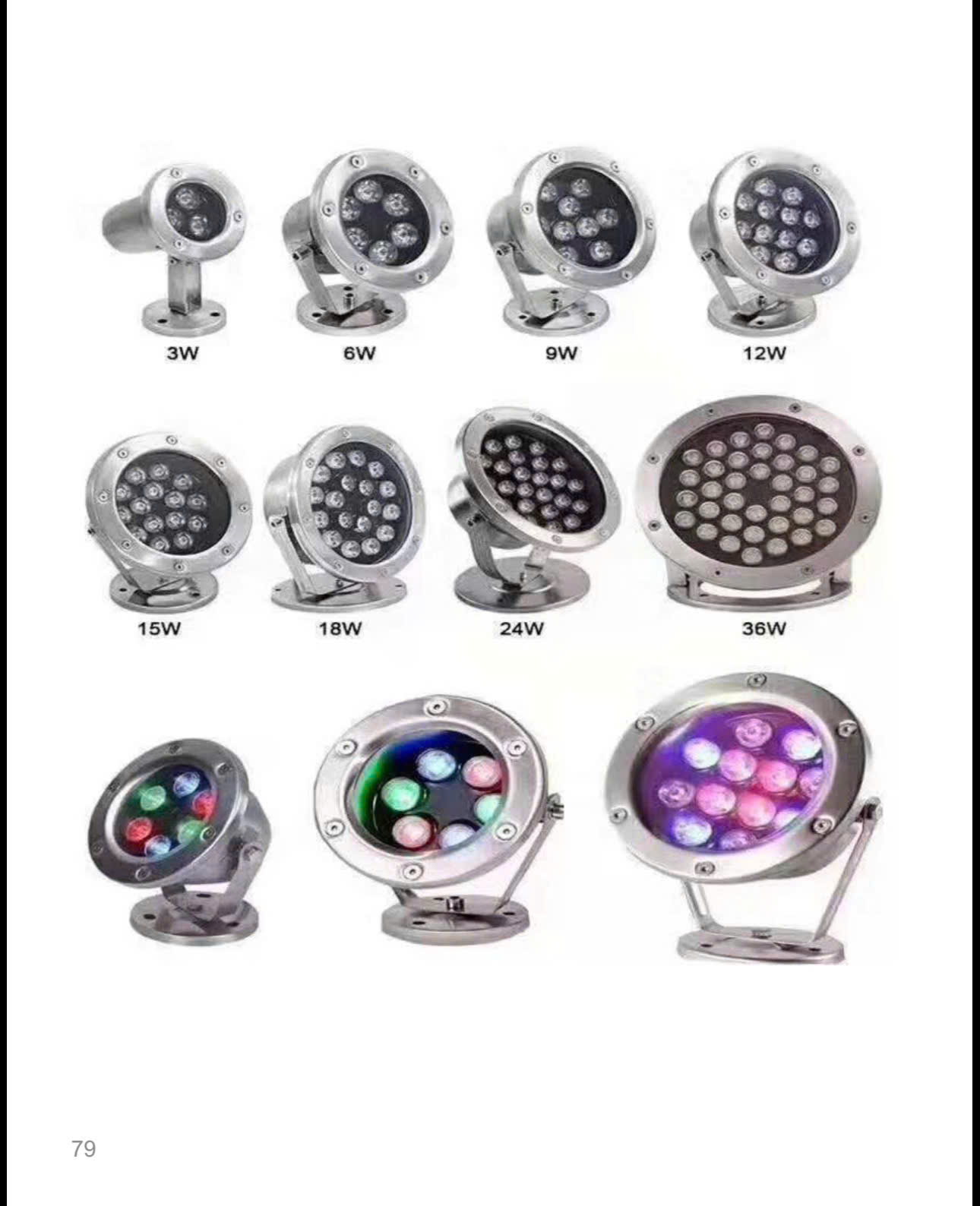 Đèn LED Dưới Nước IP68 3W-36W